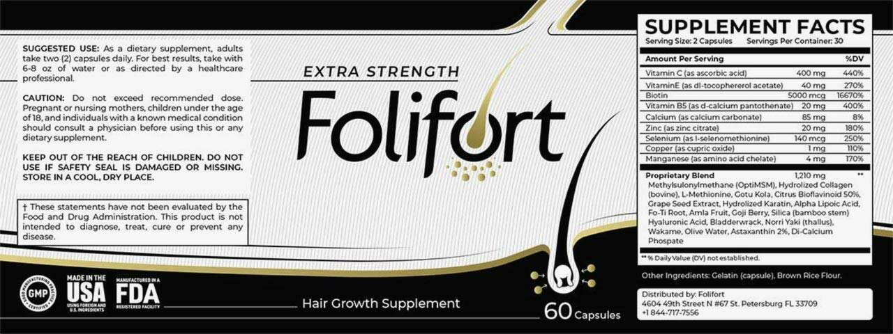 Folifort hair supplement Facts